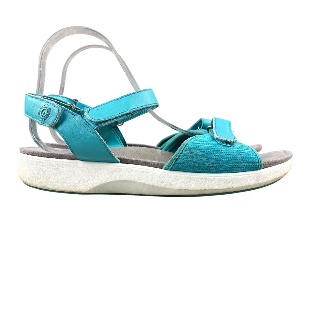 Traq by Alegria Women's Size 41 (10.5-11)  Qali Aqua Blue Ankle Strap Sandals